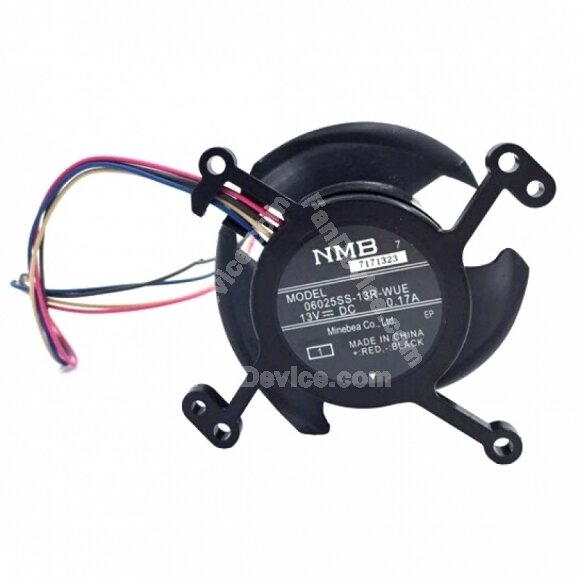 NMB 06025SS-13R-WUE DC 13V 0.17A 4 Wires Axial Cooling Fan