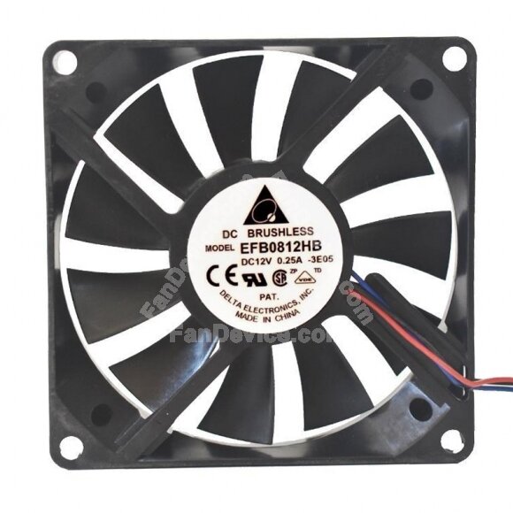 Delta EFB0812HB DC 12V 0.25A 8015 Axial Brushless Cooling Fan