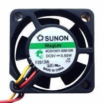 Sunon MC25100V1-0000-G99 DC 5V 0.60W 3 Wires Axial Cooling Fan