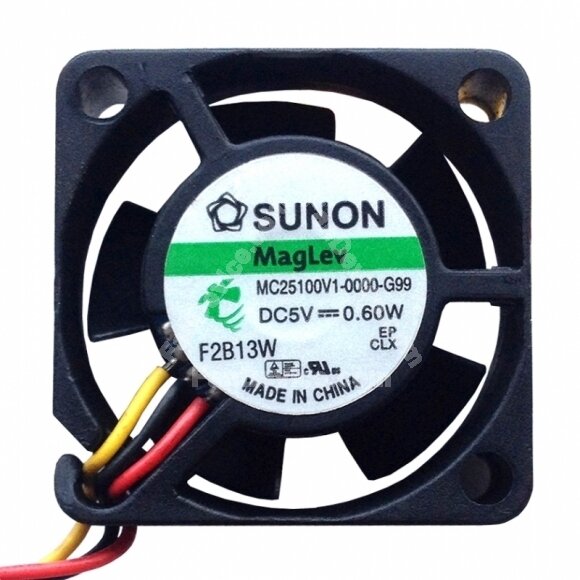 Sunon MC25100V1-0000-G99 DC 5V 0.60W 3 Wires Axial Cooling Fan