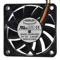 EVERFLOW R126015BU DC 12V 0.40AMP 6015 Axial Ball Bearing Cooling Fan
