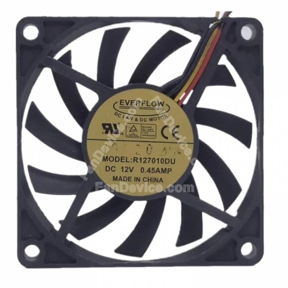 EVERFLOW R127010DU DC 12V 0.45AMP 7010 Axial Cooling Fan