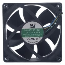 YM DA08025B12UH DC 12V 0.50A 8025 Axial Cooling Fan