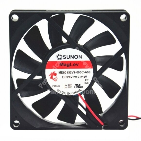 Sunon ME80152V1-000C-A99 DC 24V 2.21W 2 Wires / 3 Wires Axial Cooling Fan