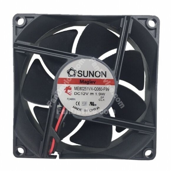 Sunon ME80251VX-Q060-F99 DC 12V 1.9W 2 Wires / 3 Wires Axial Cooling Fan