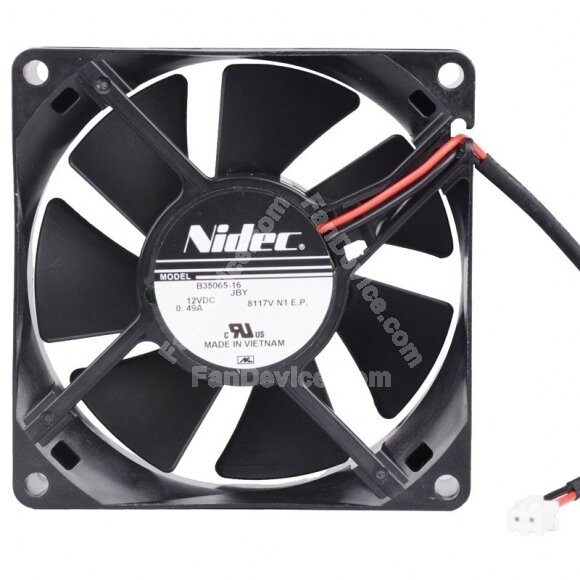 Nidec B35065-16JBY DC 12V 0.49A 2 Wires Axial Cooling Fan