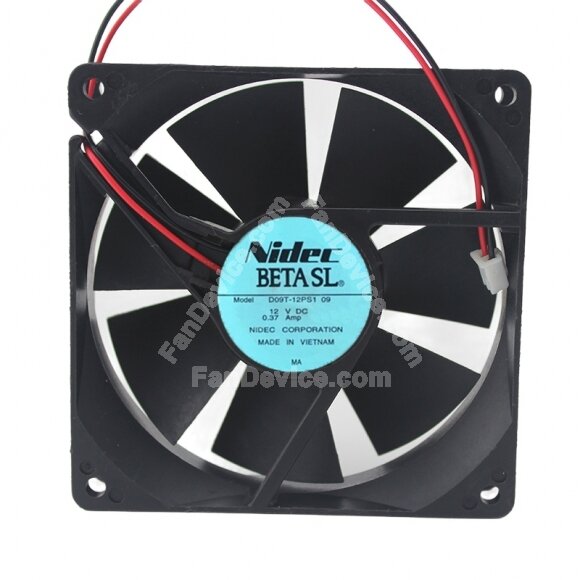 Nidec D09T-12PS1 09 DC 12V 0.37Amp 9025 Axial Cooling Fan