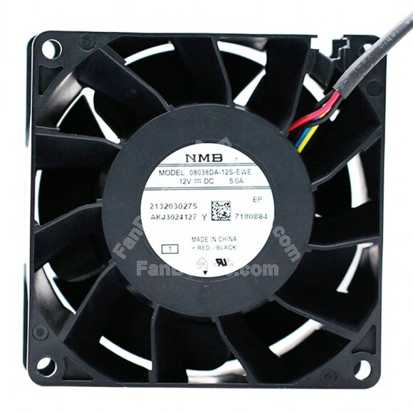 NMB 08038DA-12S-EWE DC 12V 5.0A 8038 Axial Cooling Fan