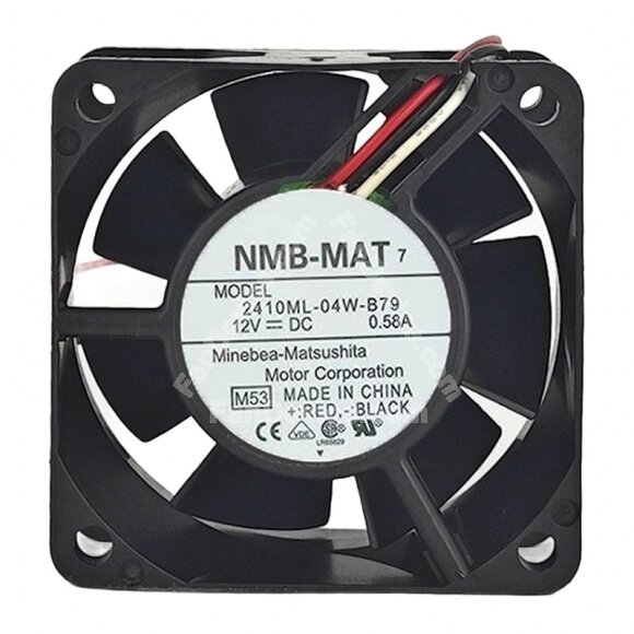 NMB-MAT 2410ML-04W-B70 DC 12V 0.58A 6025 Axial Cooling Fan