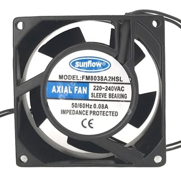 Sunflow FM8038A2HSL AC 220-240V 0.08A 8038 Axial Cooling Fan