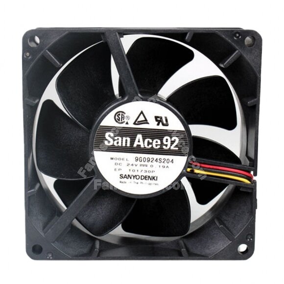 Sanyo Denki San Ace 92 9G0924S204 DC 24V 0.19A 9232 Axial Cooling Fan