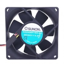 Sunon KD2408PTBX-6A DC 24V 4.3W 8025 Axial Cooling Fan