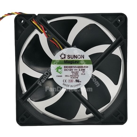 Sunon Maglev E5C0251V3-Q020-G99 DC 12V 2.0W 12025 Axial Cooling Fan