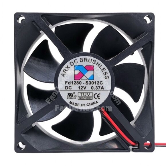 ARX FD1280-S3012C 12V 0.37A 8025 DC Brushless Axial Cooling Fan