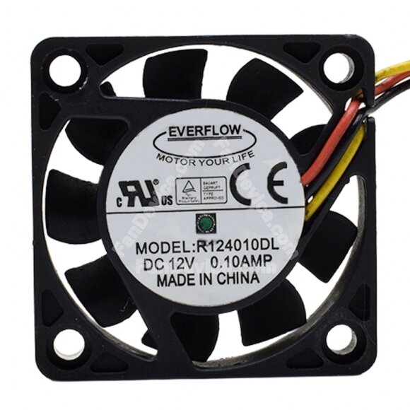 EVERFLOW R124010DL DC 12V 0.10AMP 4010 Axial Cooling Fan