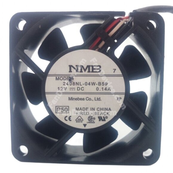NMB 2408NL-04W-B59 DC 12V 0.14A 6020 Axial Cooling Fan