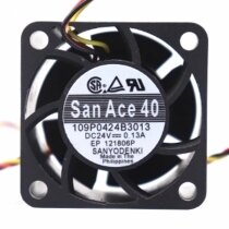 Sanyo Denki 109P0424B3013 DC 24V 0.13A 4028 Axial Cooling Fan