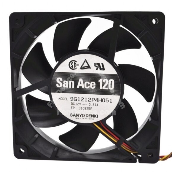 Sanyo Denki 9G1212P4H051 DC 12V 0.31A 12025 Axial Cooling Fan