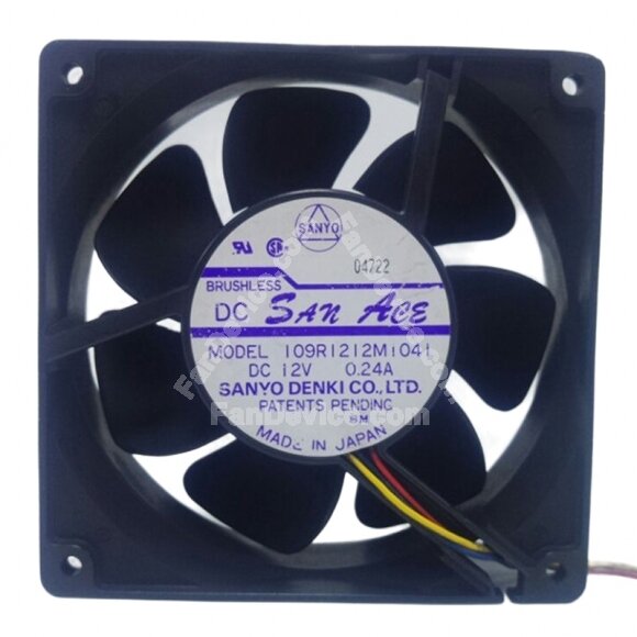 Sanyo Denki 109R1212M1041 DC 12V 0.24A 12038 Axial Cooling Fan