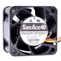Sanyo Denki 9GAX0412P3S001 DC 12V 1.3A 4028 Axial Cooling Fan