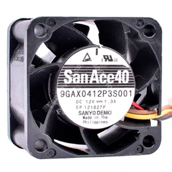 Sanyo Denki 9GAX0412P3S001 DC 12V 1.3A 4028 Axial Cooling Fan