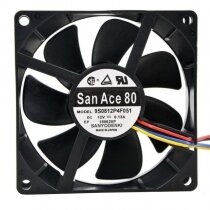 Sanyo Denki San Ace 80 9S0812P4F051 DC 12V 0.13A 2 Wires / 3 Wires / 4 Wires Axial Cooling Fan