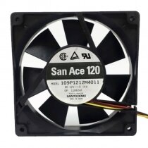 Sanyo Denki 109P1212M4011 DC 12V 0.14A 3 Wires Axial Cooling Fan