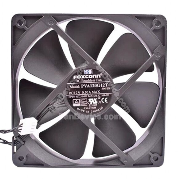 Foxconn PVA120G12T DC 12V 0.50A 12025 Axial Brushless Cooling Fan