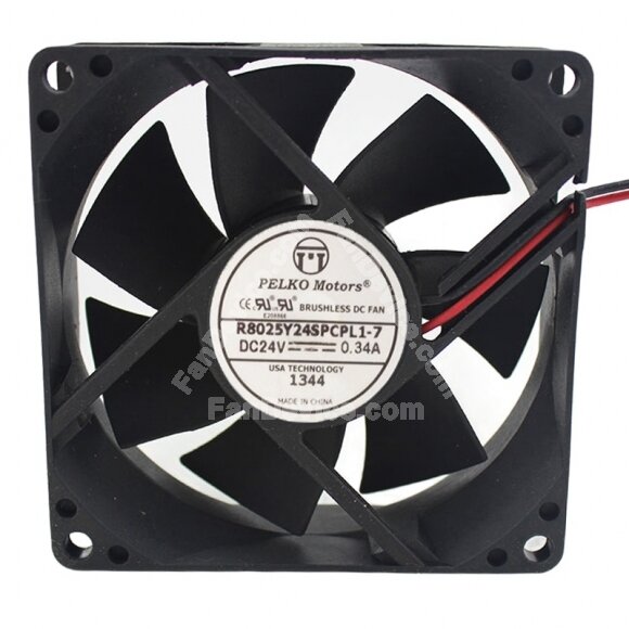 PELKO Motors R8025Y24SPCPL1-7 DC 24V 0.34A 8025 Axial Brushless Cooling Fan