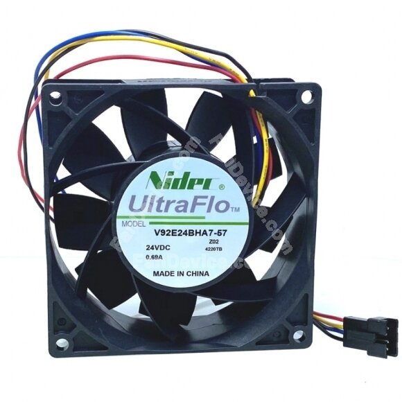 Nidec V92E24BHA7-57 DC 24V 0.69A 4 Wires Axial Cooling Fan