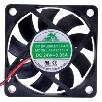AMBEYOND AV-F6015LS DC 24V 0.05A 2 Wires Brushless Axial Cooling Fan
