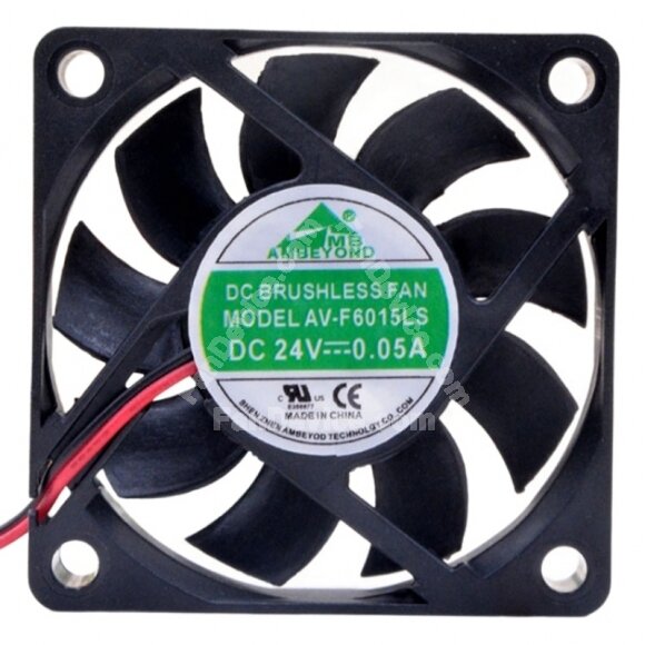 AMBEYOND AV-F6015LS DC 24V 0.05A 2 Wires Brushless Axial Cooling Fan