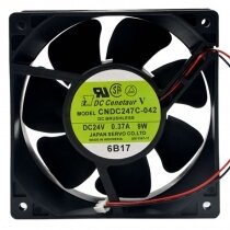 Servo CNDC247C-042 DC 24V 0.37A 9W 2 Wires Brushless Axial Cooling Fan