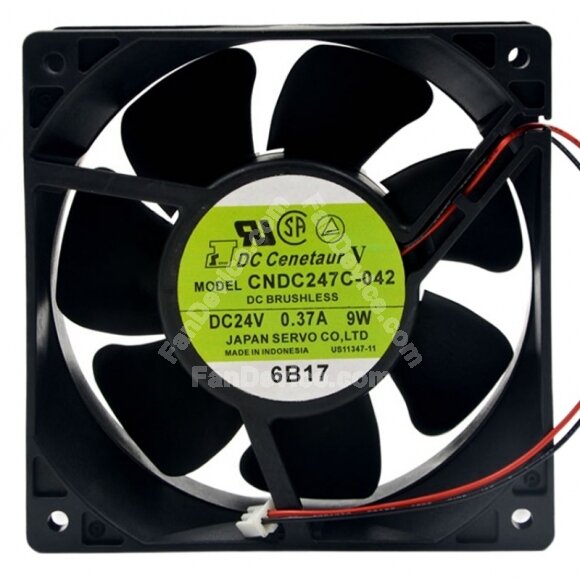 Servo CNDC247C-042 DC 24V 0.37A 9W 2 Wires Brushless Axial Cooling Fan