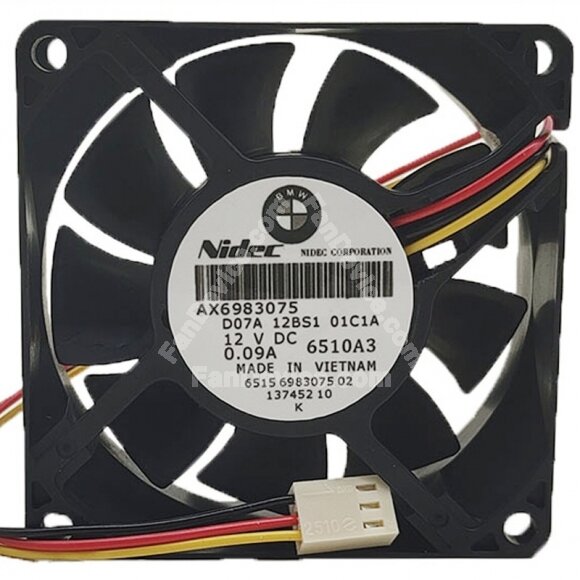 Nidec D07A 12BS1 01C1A DC 12V 0.09A 2 Wires / 3 Wires Axial Cooling Fan