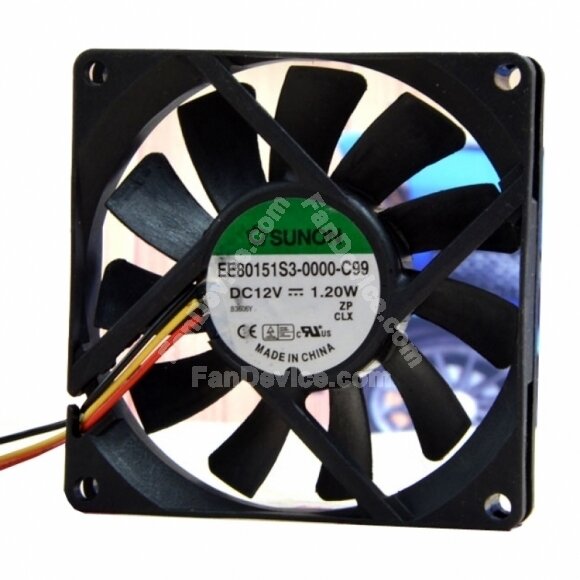 Sunon EE80151S3-0000-C99 DC 12V 1.20W 2 Wires / 3 Wires Axial Cooling Fan