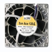 Sanyo Denki 9GL1224G107 DC 24V 0.50A 2 Wires / 3 Wires Axial Cooling Fan