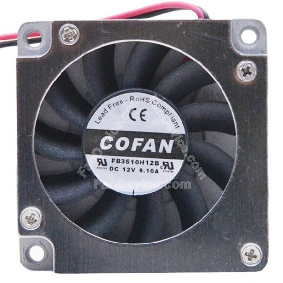 COFAN FB3510H12B DC 12V 0.10A 2 Wires Blower Cooling Fan