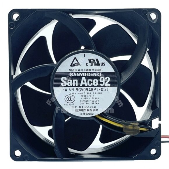 Sanyo Denki San Ace 92 9GV0948P1F051 DC 48V 0.48A 23.04W 9238 Axial Cooling Fan