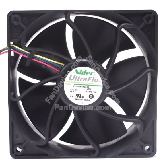 Nidec V12E12BS1B5-07 DC 12V 1.85A 2 Wires / 3 Wires / 4 Wires Axial Cooling Fan