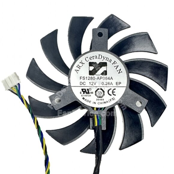 ARX FS1280-AP084A DC 12V 0.26A Axial Cooling Fan