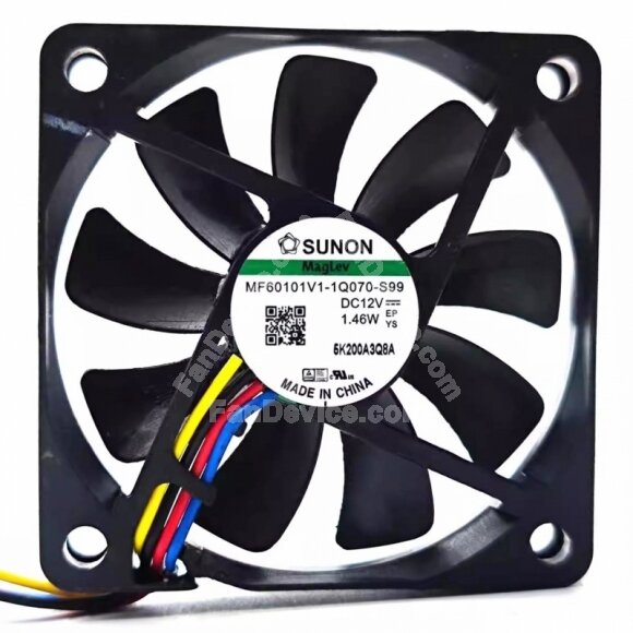 Sunon Maglev MF60101V1-1Q070-S99 DC 12V 1.46W 6010 Axial Cooling Fan