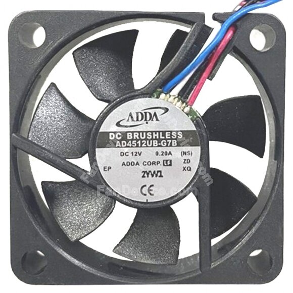 ADDA AD4512UB-G7B 12V 0.20A 4 Wires 4010 DC Brushless Axial Fan
