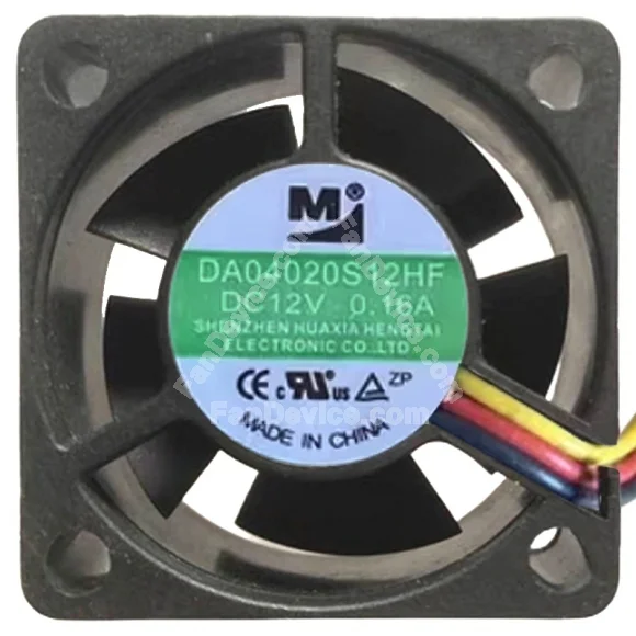 YM DA04020S12HF DC 12V 0.16A 3 Wires Cooling Fan