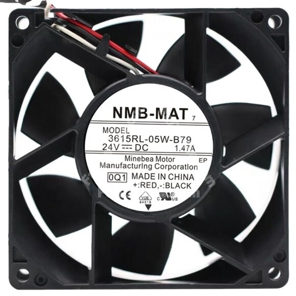 NMB-MAT 3615RL-05W-B79 24V 1.47A 3 Wires Axial Fan