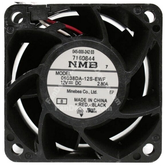 NMB 06038DA-12S-EWF 12V 2.80A 2 / 3 / 4 Wires Axial Fan