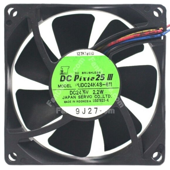 Servo PUDC24K4S-611 24.5V 2.2W 4 Wires PWM Cooling Fan