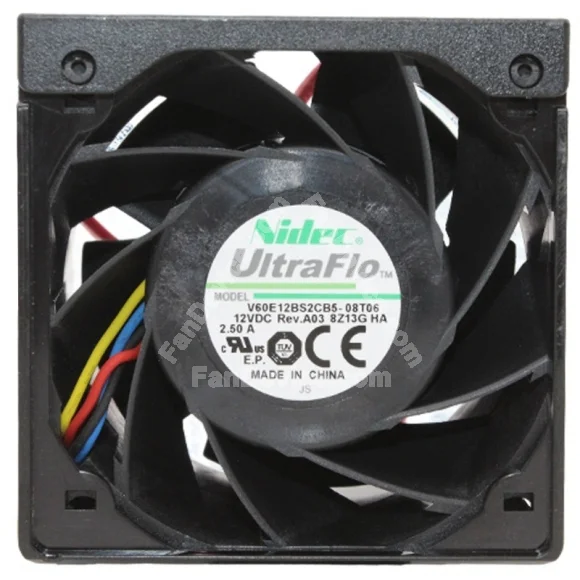 Nidec V60E12BS2CB5-08T06 12V 2.50A 4 Wires Cooling Fan
