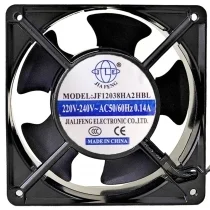 JIA FENG JF12038HA2HBL 220V-240V 0.14A 2 Wires Cooling Fan