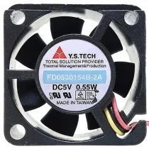 Y.S.TECH FD0530154B-2A 5V 0.55W 3 Wires Axial Cooling Fan